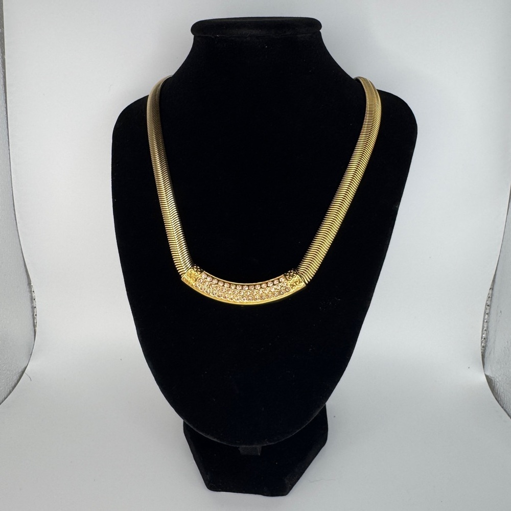 Gold Crystal Accent Women's Necklace